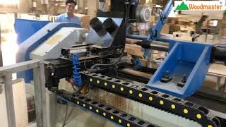 MÁY TIỆN GỖ CNC NẠP PHÔI TỰ ĐỘNG + chà nhám