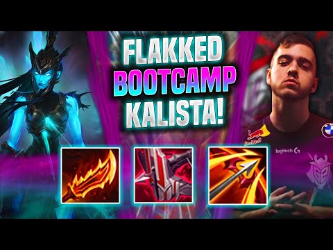 FLAKKED IS SO CLEAN WITH KALISTA IN KOREA BOOTCAMP! - G2 Flakked Plays Kalista ADC vs Ashe! |