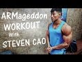 19 DAYS OUT | ARMamgeddon Workout | Self HairCut | Gymshark Items Review