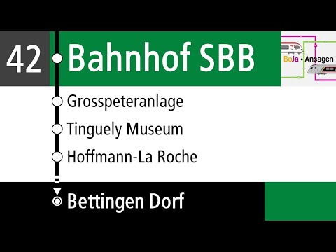 BVB Ansagen | 42 Basel, Bahnhof SBB - Bettingen Dorf | BoJa Ansagen