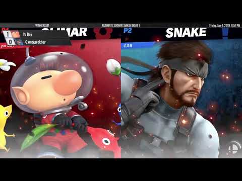 Ultimate Sooner Smash Dojo 4 - Po Boy (Olimar) vs Gamergeekboy (Snake) - Winners R1