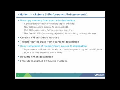 VMware vMotion in VMware vSphere 5: Architecture, Performance & Best Practices (VSP2122)
