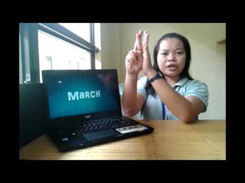 Sign language course in English【Months of the Year】