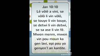 Deklarasyon pwisant avèk Jan 10:10