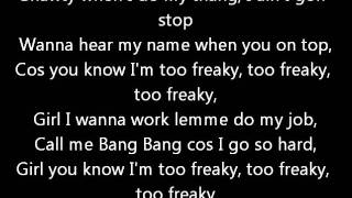 Chris Brown - Too Freaky  (Lyrics on screen) karaoke In My Zone