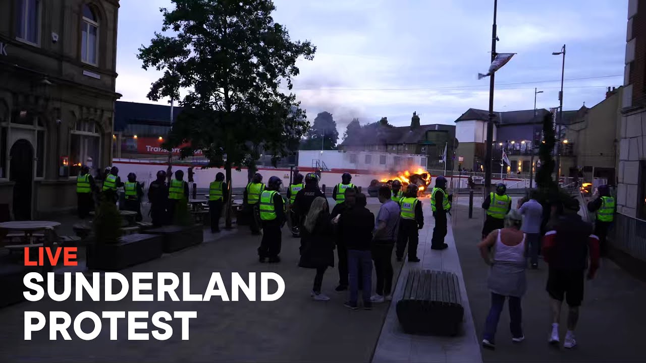 Sunderland Protest on 2nd Aug 2024