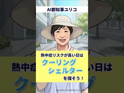 【AI都知事ユリコ】熱中症リスクが高い日は「クーリングシェルター」を探そう！