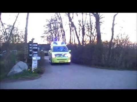 Ambulance 02-115 Buitenpost met spoed naar MCL vanaf stacaravanbrand Kollumerzwaag