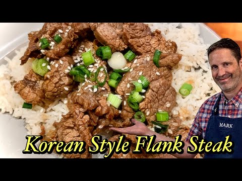 Korean style flank steak - easy beef recipe