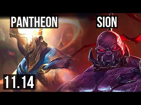PANTHEON vs SION (TOP) (DEFEAT) | 1900+ games, 2.1M mastery, Godlike | EUW Master | v11.14