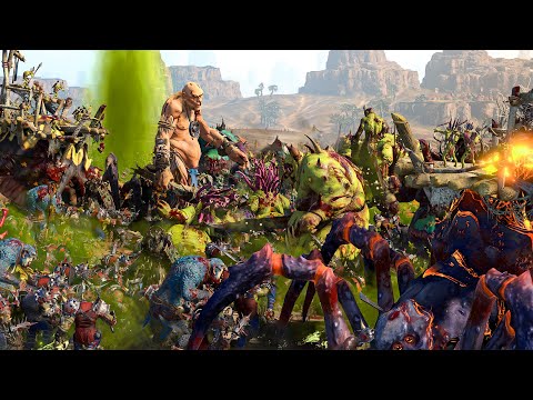 NURGLE vs GREENSKINS - Warhammer Fantasy battle