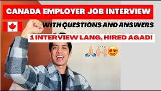 CANADA JOB INTERVIEW | CANADIAN EMPLOYER