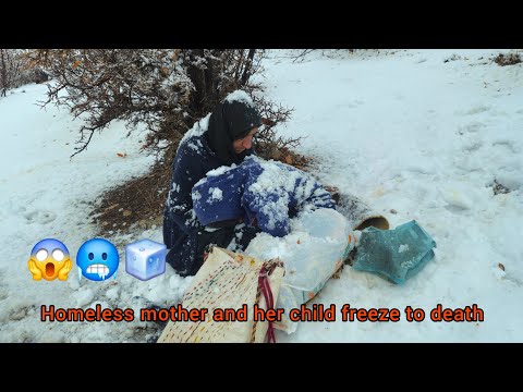 Shocking Scene: Homeless Mother Frozen in Snow ❄️💔