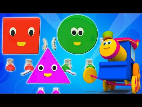 Bob il treno | cinque piccole forme | filastrocche | saltando canzoni | Bob Five Little Shapes