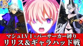 【FGO】マシュLV１+バーサーカーのみでリリス＆ギャラハッドを攻略！【Fate/Grand Order】