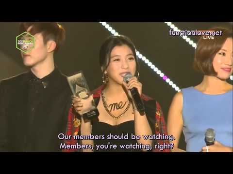 [ENG SUB] 131114 f(Luna) - MMA MBC Music Star Award Acceptance Speech