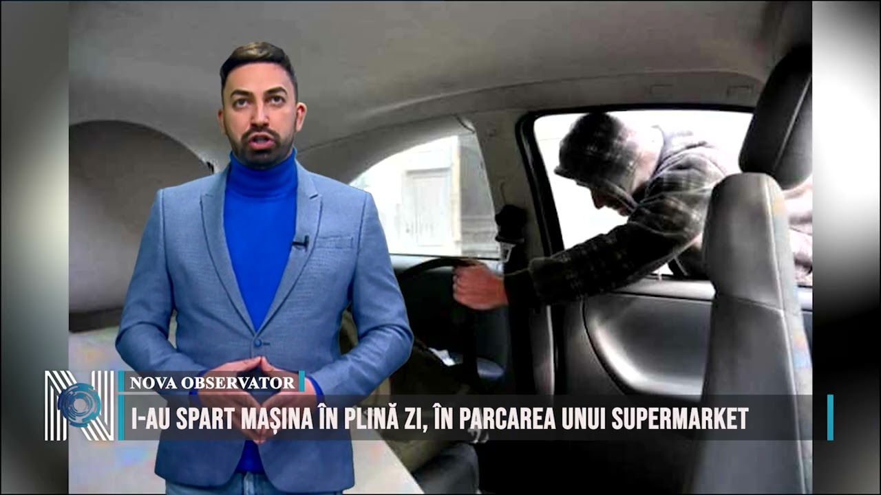 I-AU SPART MAȘINA ÎN PLINĂ ZI, ÎN PARCAREA UNUI SUPERMARKET