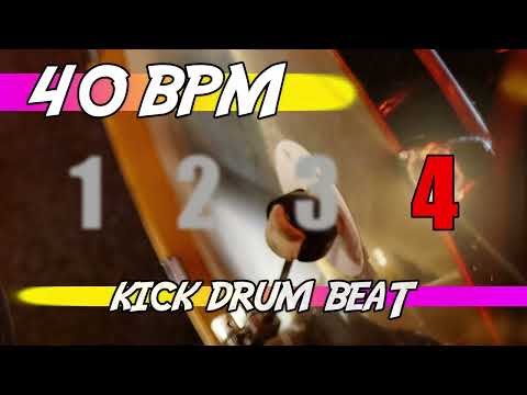 ✅ 40 BPM Kick Drum Beat 🥁 10 minutes backing track
