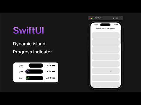 Dynamic island circle progress indicator using SwiftUI