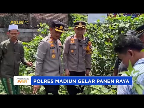 POLRES MADIUN GELAR PANEN RAYA DUKUNG KETANAHAN PANGAN NASIONAL