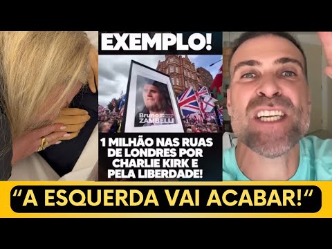 AGORA: DIREITA LOTA RUAS DE LONDRES POR CHARLIE KIRK, CONTRA A ESQUERD