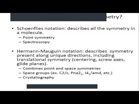 Symmetry Part 1 - Rotations, Mirror plane, and Inversion center