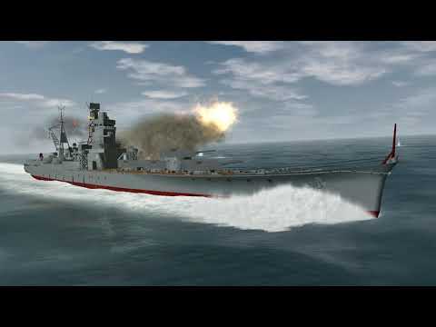 IJN Tone Being Destroyed By A Large Task Force (Silent Hunter 3)