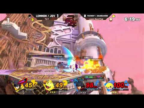 Lemmon & JDV vs Fizzmint & JoJoDaHoBo - Ultimate Doubles Losers Semifinals - Beak Bonk 2024