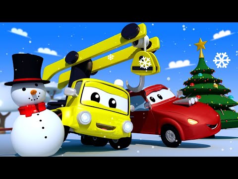 Crtići sa kamionima za djecu -  Ukrasite BOŽIĆNO DRVCE - Bebe u auto gradu