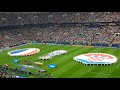 France vs. Croatia. World cup 2018 final. Russia 2018 moscow. National Anthems.