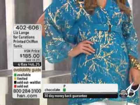 HSN - Liz Lange Printed Chiffon Tunic