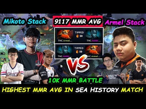 Highest MMR AVG in SEA Ranked History | Armel vs Mikoto 10K MMR MIDLANE Battle Dota 2 pro Gameplay