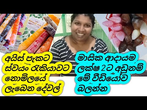දවසට ලාබය රු 10000ක්/අපි කරන ස්වයං රැකියා/swayan rakiya at home 2025/#icerecipe /#පුංච්business