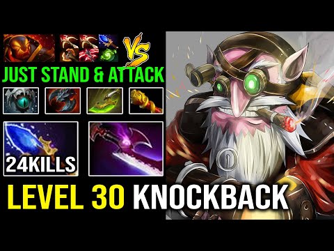 BRUTAL LEVEL 30 SNIPER Just Stand & Hit Crazy Knockback DPS vs Right Click Physical Ember Dota 2