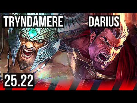 TRYNDAMERE vs DARIUS (TOP) | 1200+ games, Dominating | EUW Master | 25.22