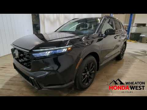 2026 Honda CR-V Hybrid Sport AWD in Crystal Black Pearl for sale at Wheaton Honda West in Calgary, AB