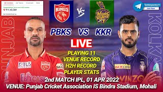 PBKS vs KKR Team | PBKS vs KKR Prediction | PBKS vs KKR 2nd IPL |PBKS vs KKR