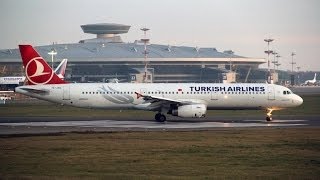 preview picture of video 'Взлет из Внуково | Takeoff from Vnukovo  Turkish Airlines A321 HD 02.11.2013'