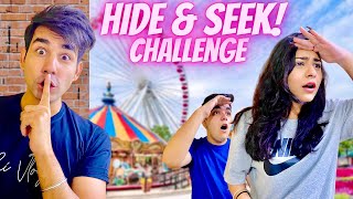 HIDE &amp; SEEK IN A THEME PARK WITH MY BROTHER &amp; SISTER | Rimorav Vlogs