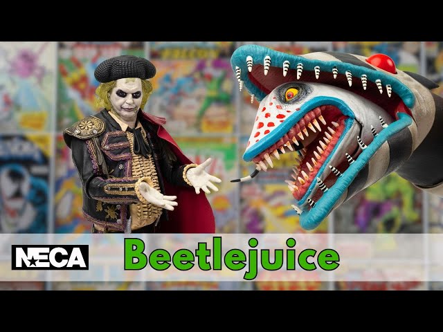 Vídeo relacionado con NECA - Beetlejuice - Figura de acción a escala de 7 pulgadas - Ultimate Matador Beetlejuice y Sandworm, paquete de 2
