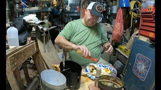 Swiss Army Mess Kit Breakfast Burrito & Piddling in my shop #alabama #outdoorsman #woodsman