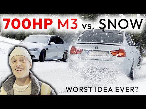 DRIVING my 700HP BMW M3 E90 in SNOW! - Worst idea ever? Drifts & Sound - OG Schaefchen