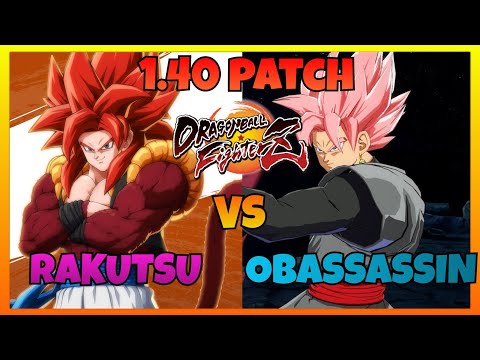 DBFZ 1.40 - RAKUTSU vs OBASSASSIN games (Gogeta 4, Bardock, GT Goku vs Teen Gohan, Hit, Goku Black)