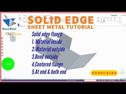 solid edge sheet metal tutorial | flange command