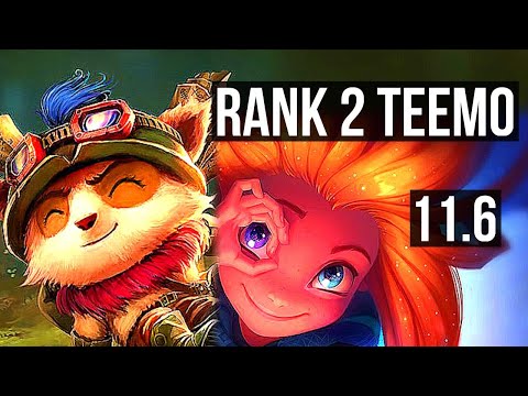 TEEMO vs ZOE (MID) | Rank 2 Teemo, 6/0/3, 2.3M mastery, 800+ games | BR Grandmaster | v11.6