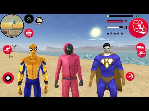Süper Kahraman Kalamar Oyunu - Squid Worker Rope Hero Gangster Vegas City #2 - Android Gameplay