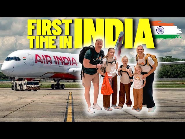 Travel vlog - BRITISH family arriving in INDIA for the FIRST TIME (AIR INDIA REVIEW) 🇮🇳