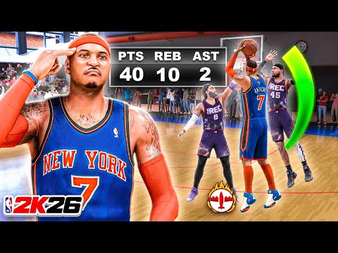 PLAYING REALISTIC on CARMELO ANTHONY BUILD in RANDOM REC (NBA 2K26)