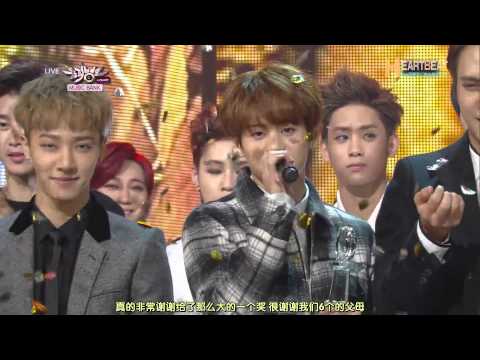 【中字】141107 music bank BEAST 待機室+1位受賞