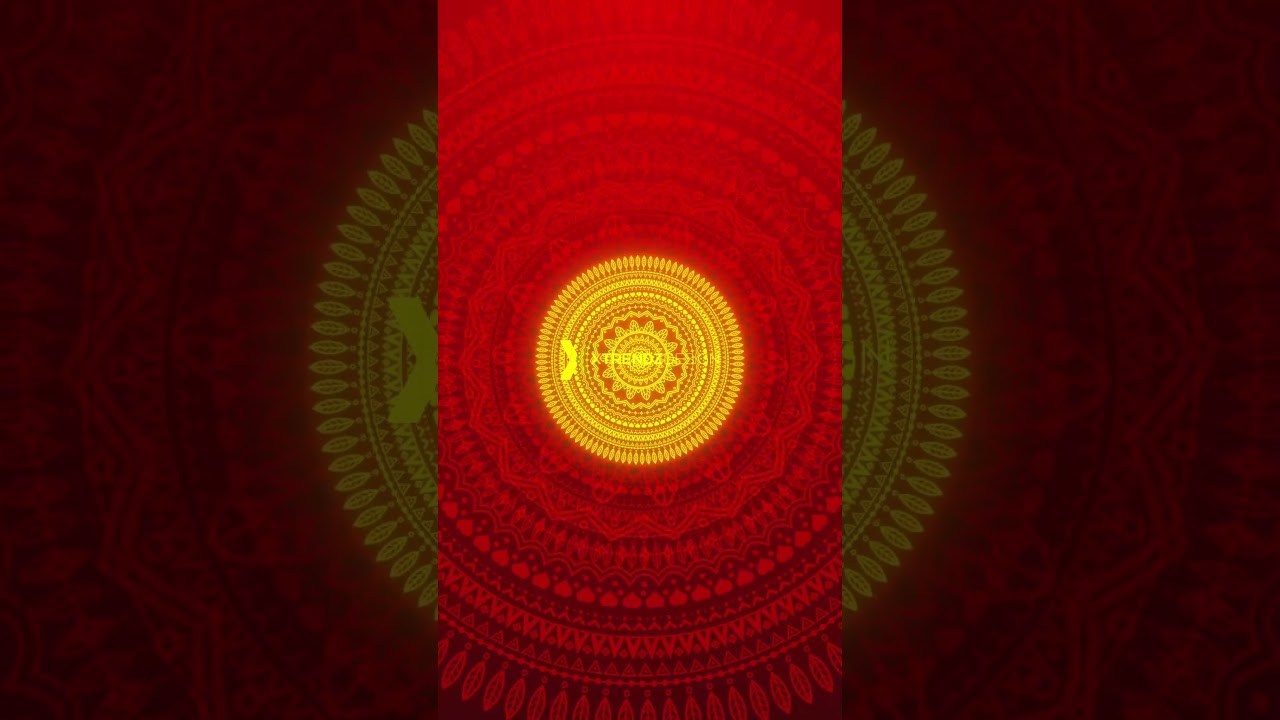 Mandala Animation with Red Background #animation #Mandala Animation #stockfootage